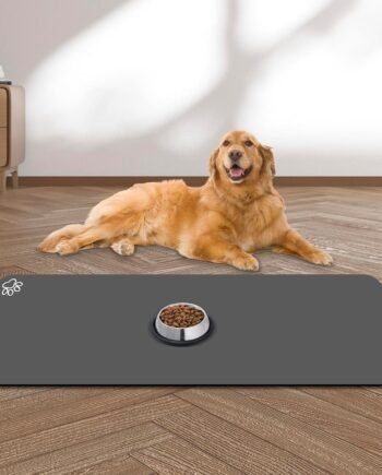 Large Pet Feeding Mat, 39.3"x15.7" Absorbent Quick Dry Dog Mat for Food and Water Bowl, Non Skid Cat Bowl Mat, No Stains for Pet Water Dispenser Pet Supplies for Messy Drinkers
