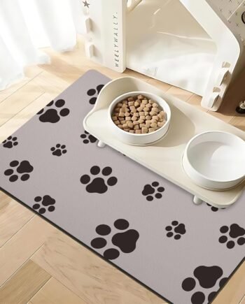 Pet Feeding Mat-Super Absorbent Dog Food Mat,30×18in Oversized Feeding Mat, Stain Fast Dry Dog Water Dispenser Mat
