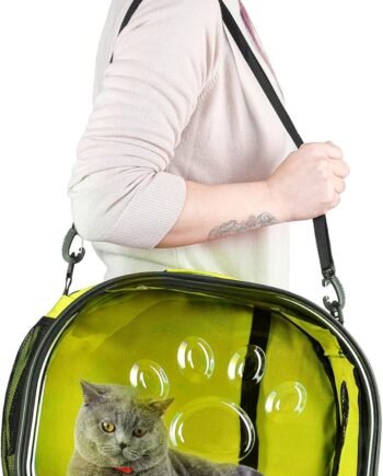 Pet Carrier Backpack, cat Carrier Bag, cat Dog Carrier Bag, Bird Carrier Bag, Backpack Carrier with Foldable Shoulder Strap, Designed for Cats and Puppies, Airline Approved, Travel, Hiking (Yellow)